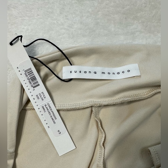NWT Susana Monaco Blanched Almond High Waist Tailored Comfortable Shorts - Picture 15 of 15